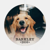 犬の写真 メタルオーナメント (裏面)