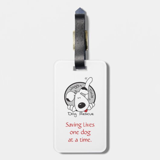 犬の写真 ラゲッジタグ (裏面縦)