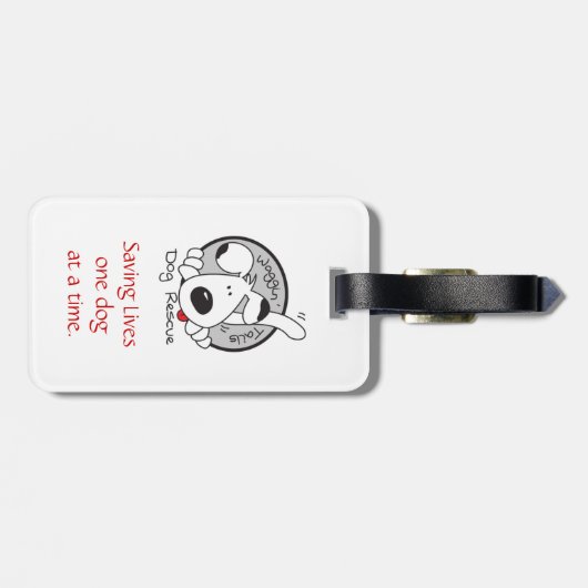 犬の写真 ラゲッジタグ (裏面横)