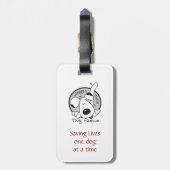 犬の写真 ラゲッジタグ (裏面縦)