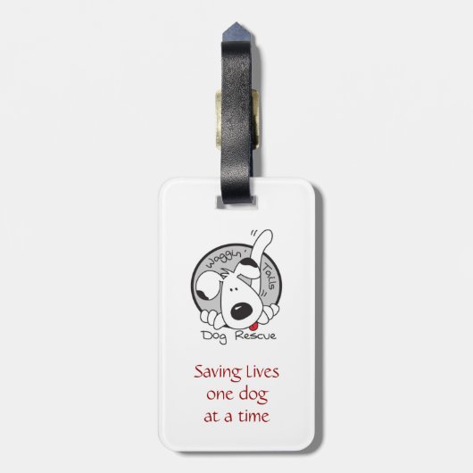 犬の写真 ラゲッジタグ (裏面縦)