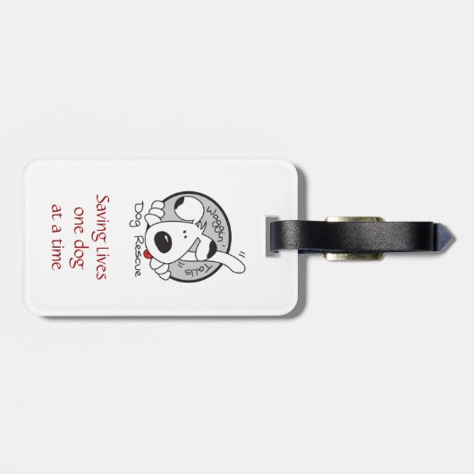 犬の写真 ラゲッジタグ (裏面横)