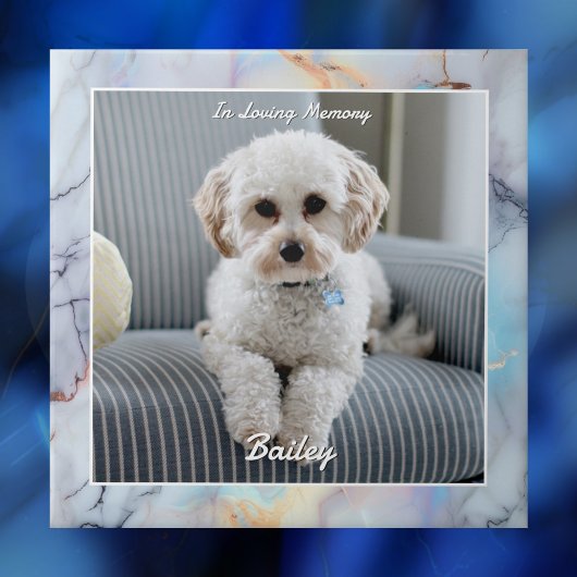 犬の写真、名前、愛する思い出、マーブル タイル