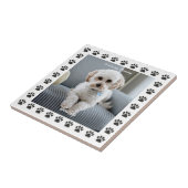 犬の写真、名前、愛する記憶の中で、ポーがプリント2 タイル (側面)