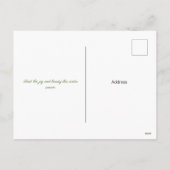 犬の冬のライトグリーティングクリスマスカード シーズンポストカード (裏面)