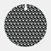 犬の初めてのクリスマスパーソナライズされた写真と名前 メタルオーナメント (裏面)