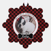 犬の初めてのクリスマス オーナメントカード (裏面)