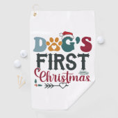 犬の初めてのクリスマス ゴルフタオル (インサイチュ)