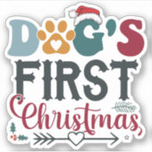犬の初めてのクリスマス シール (正面)