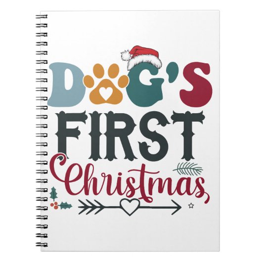 犬の初めてのクリスマス ノートブック (正面)