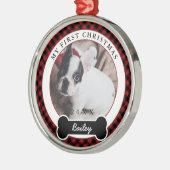 犬の初めてのクリスマス メタルオーナメント (左)