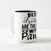 犬の前向き技 | やる気を起こさせる引用文 ツートーンマグカップ (正面左)