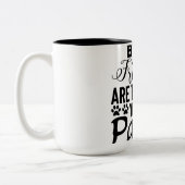 犬の前向き技 | やる気を起こさせる引用文 ツートーンマグカップ (左)