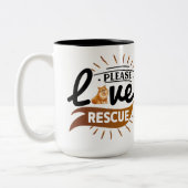 犬の前向き技 | やる気を起こさせる引用文 ツートーンマグカップ (左)