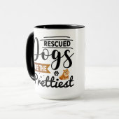 犬の前向き技 | やる気を起こさせる引用文 マグカップ (正面左)