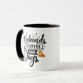 犬の前向き技 | やる気を起こさせる引用文 マグカップ (正面左)