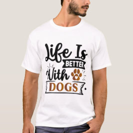犬の前向き技 | やる気を起こさせる引用文 Tシャツ