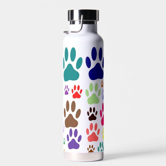 犬の前足が一面に印刷される ウォーターボトル (右面)