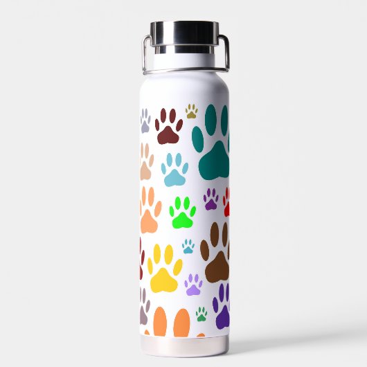 犬の前足が一面に印刷される ウォーターボトル (背面)