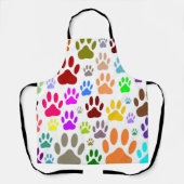 犬の前足が一面に印刷される エプロン (正面)