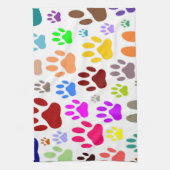 犬の前足が一面に印刷される キッチンタオル (縦)