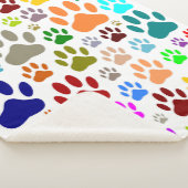 犬の前足が一面に印刷される シェルパブランケット (3/4)