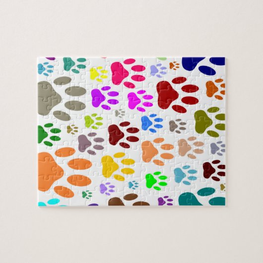 犬の前足が一面に印刷される ジグソーパズル (横)