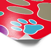 犬の前足が一面に印刷される フォトプリント            (角)