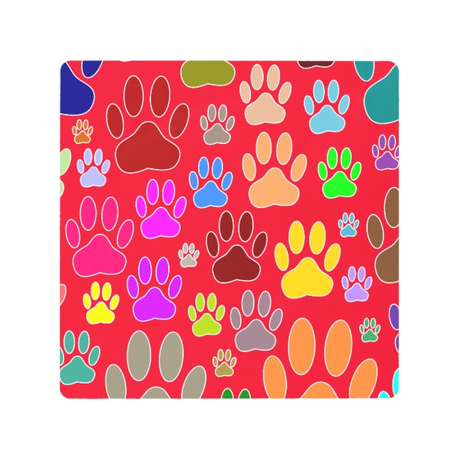 犬の前足が一面に印刷される メタルプリント (正面)