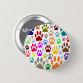 犬の前足が一面に印刷される 缶バッジ (正面&裏面)