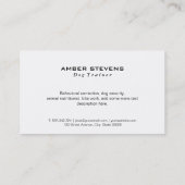 犬の前足と犬のロゴ 名刺 (裏面)