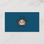 犬の前足と犬のロゴ 名刺 (正面)
