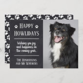 犬の前足の写真のチャルクボードのクリスマスカード シーズンカード (正面/裏面)