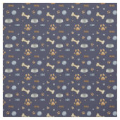 犬の前足の跡と骨かわいい ファブリック (見本)