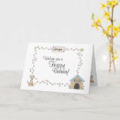 犬の前足 カード (黄色い花)