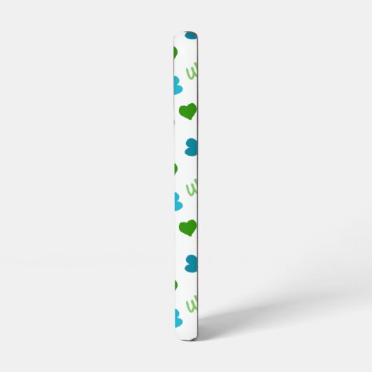 犬の前骨の骨のハートのピンク SAMSUNG GALAXYケース (左側面)