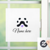 犬の前黒ペット追加の名前文字動物の前写真 ウィンドウサイン (ホーム)