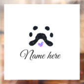 犬の前黒ペット追加の名前文字動物の前写真 ウィンドウサイン (シート2)