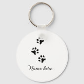 犬の前黒ペット追加の名前文字動物の前写真 キーホルダー (裏面)