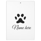 犬の前黒ペット追加の名前文字動物の前写真 クリップボード (裏面)