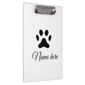 犬の前黒ペット追加の名前文字動物の前写真 クリップボード (右)