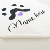 犬の前黒ペット追加の名前文字動物の前写真 シェルパブランケット (3/4)