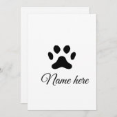 犬の前黒ペット追加の名前文字動物の前写真 シーズンカード (正面/裏面)