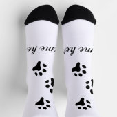 犬の前黒ペット追加の名前文字動物の前写真 ソックス (上部)