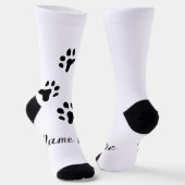 犬の前黒ペット追加の名前文字動物の前写真 ソックス (傾斜あり)