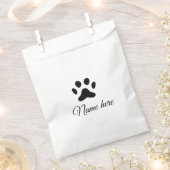 犬の前黒ペット追加の名前文字動物の前写真 フェイバーバッグ (クリップ留めされた状態)