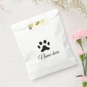犬の前黒ペット追加の名前文字動物の前写真 フェイバーバッグ (封をした状態)
