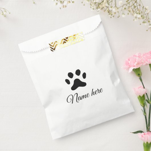 犬の前黒ペット追加の名前文字動物の前写真 フェイバーバッグ (封をした状態)