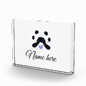 犬の前黒ペット追加の名前文字動物の前写真 フォトブロック (右)