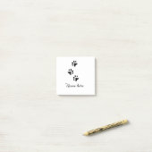 犬の前黒ペット追加の名前文字動物の前写真 ポストイット (デスク上)